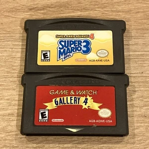 Lot Of 2 Super Mario Advance 4 & Game & Watch Gallery 4 Nintendo GameBoy Advance - Picture 1 of 2