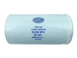 Condensador Sangamd tipo 500 93000MFD 25 VDC 500983U025DF2B usado hecho en EE. UU. probado - Imagen 1 de 4