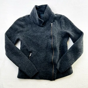 Paraphrase Jacket Youth Large Gray Wool Full Asymmetrical Zip Moto Coat Girls - Picture 1 of 22