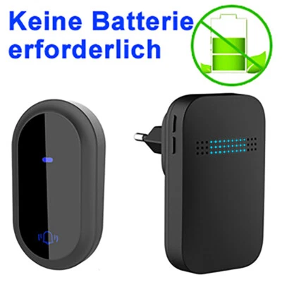 Türklingel Funkklingel LED Wasserdicht Klingel 260m 38 Melodien Batterie Außen - Bild 1 von 4