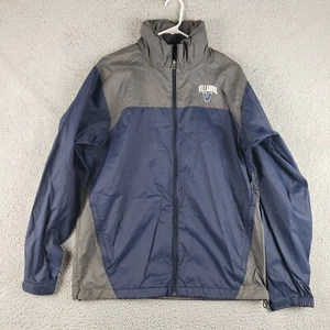 Villanova Wildcats Jacket Mens M Blue Gray Columbia Windbreaker Full Zip Pockets - Picture 1 of 11