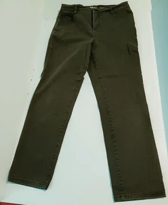 Style & Co Women's Slim Leg Dark Olive Pants Size 10P - Image 1 of 4