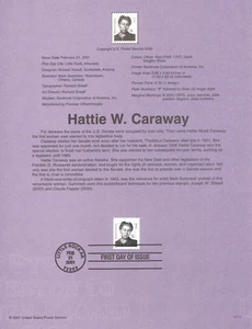 #0115 76c Hattie W. Caraway #3431 Souvenir Page - Picture 1 of 1