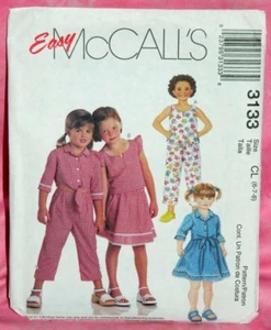 Uncut McCall Girl 6,7,8 Easy Shirt Top Pull-On Capri Pants & Skirt Pattern 3133 - Picture 1 of 2