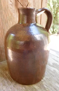 Antigua jarra de whisky de gres miniatura sureña/primitiva, Mississippi - Imagen 1 de 10