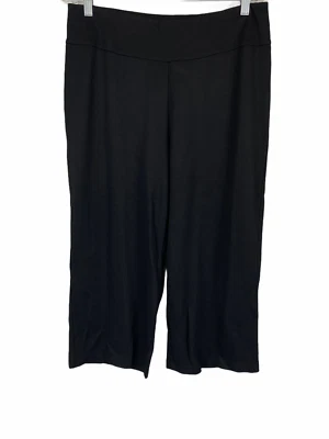 Bob Mackie's 女式拉式针织斜纹高乔裤纯色黑色中号  — 第 1/2 张图片