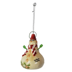 Caribbean Cruising Snowman Christmas Tree Ornament Beach Vacation Decor - Picture 1 of 5