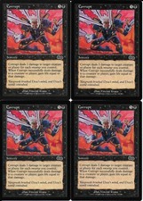 MTG: CORRUPT Urza's Saga COMMON; played, Excellent condition x4
