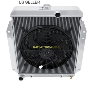 CHAMPION 3 ROW ALUMINUM RADIATOR 16" FAN 64-70 DODGE A100 PICKUP TRUCK VAN V8 - Picture 1 of 3