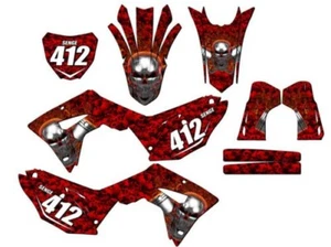 2019-2021 CRF 250 RX FLAMING GEARHEAD Red Senge Graphics Kit Compatible with - Picture 1 of 10