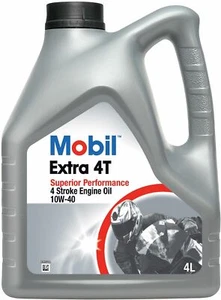 Mobil Extra 4T 10W-40 Semi Synthetic Four-Stroke Engine Oil 10W40 4 Litres 4L - Picture 1 of 1