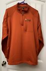 UNDER ARMOUR Size XL Orange Half Zip & Pockets Pullover Golf Jacket