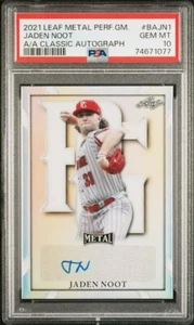 Autógrafo Perfect Game 2021 JADEN NOOT Oak Park California LSU Tigers PSA 10 GEMA - Imagen 1 de 2