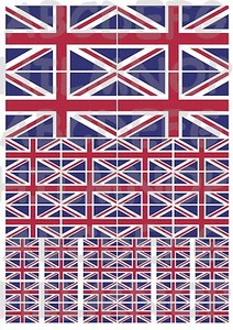 40 ADESIVI BANDIERA GRAN BRETAGNA UNION JACK FLAG GREAT BRITAIN STICKERS VINILE - Picture 1 of 1