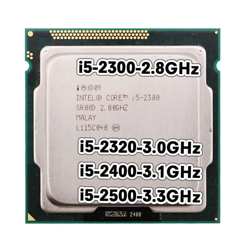Intel Core i5-2300 i5-2320 i5-2400 i5-2500 CPU 4-Cores 95W LGA 1155 Processor - Image 1 of 1