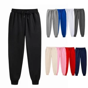 Mens Jogging Fleece Joggers Tracksuit Bottoms Trousers Gym Workout Sweat Pants - Picture 1 of 33