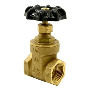 Thrifco 6418003 1/2 Inch FIP Brass Gate Valve - No Lead - Picture 1 of 5
