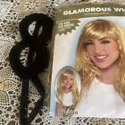 GOLD GLAMOROUS WIG &black mask for all ages. Birthday or  Halloween Party