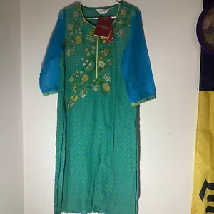Indian Bollywood BIBA Women Kurti Kurta Ethnic Designer Top Tunic Dress BRANDNEW - Picture 1 of 8