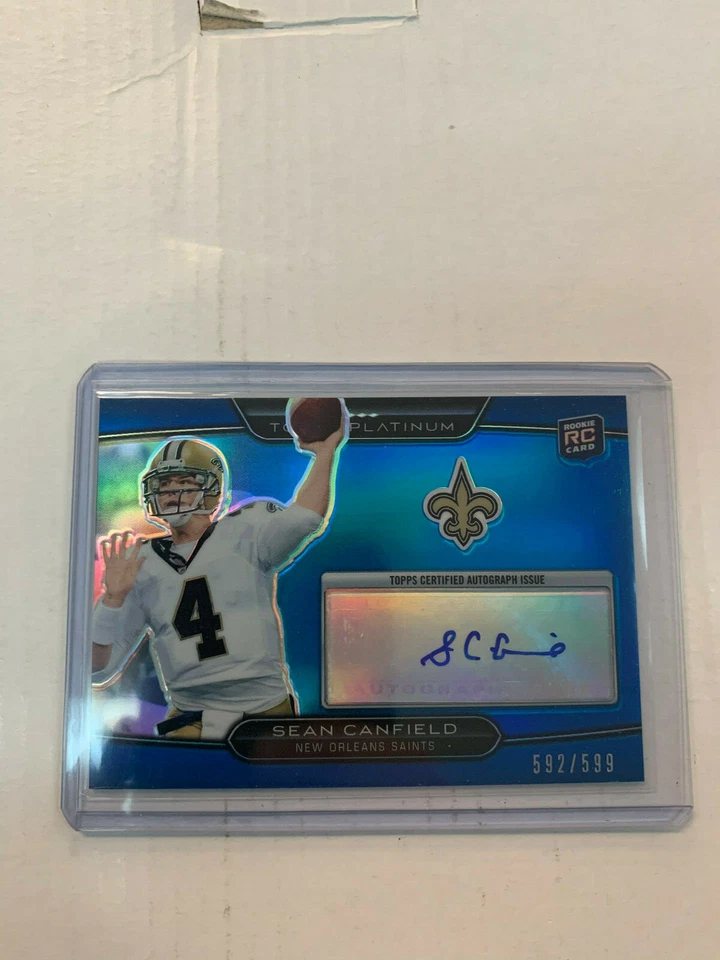 Sean Canfield 2010 Platinum Rookie Blue Auto Card #21 Serial #592/599 - Image 1 of 1