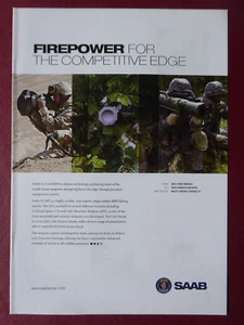 5/2009 PUB SAAB NLAW CARL GUSTAV AT4 PANZERABWEHRRAKETE ORIGINAL ANZEIGE - Bild 1 von 1
