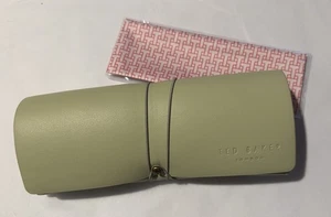 NEW Ted Baker London Light Gray Faux Leather Soft Case Eyeglasses Case - Picture 1 of 3