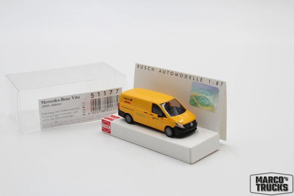 Busch Mercedes Vito DHL Elektro No. 51177 1:87 /BUN48  - Image 1 of 1