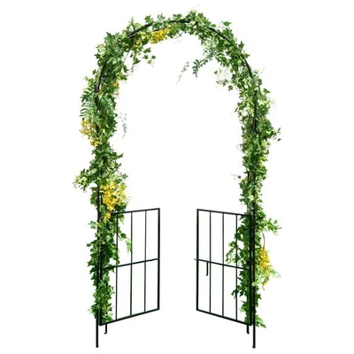 Enrejado de arco de jardín con puerta 7,5 pies pérgola de arco de patio para boda Foto 1 de 4