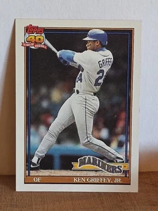 1991 TOPPS #790 KEN GRIFFEY JR CARTA DA BASEBALL Seattle Mariners - Foto 1 di 2