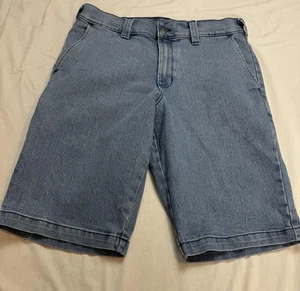 Dickies Skateboarding Shorts Mens 32 Blue Denim Logo Workwear Utility Carpenter - Picture 1 of 15