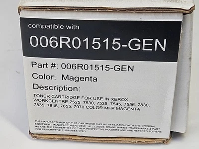 006R01515 Magenta compatible toner for Xerox WC 7525 7530 7535 7545 VAT Incl - Image 1 of 3
