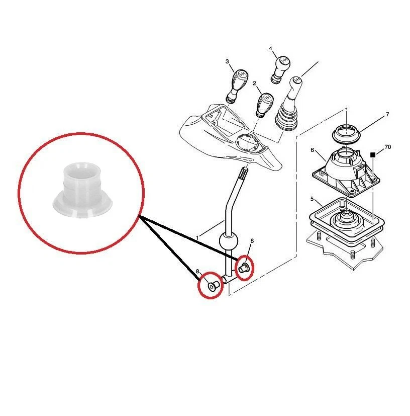 Bague de Réparation Jeu Axe Levier de Vitesse Pour Citroën Ax Berlingo 95634960 - Photo 1/1
