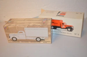 NEW FRAM 1942 CHEVY 1 1/2 TON BOX TRUCK #5 CAST STOCK #B722 STRATFORD BANK - Picture 1 of 3