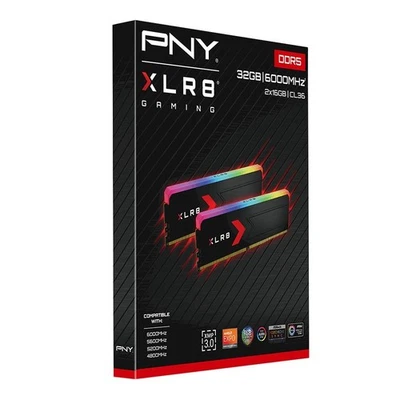 L🥰🥰K! PNY XLR8 32GB (2 x 16GB) DDR5 6000 Desktop Memory ⚡️ FAST SHIP 🚚💨 - Image 1 of 4