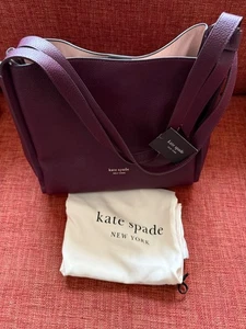 KATE SPADE - KNOTT PEBBLED LARGE SHOULDER BAG - DEEP CHERRY - NEU MIT ETIKETT & STAUBBEUTEL - Bild 1 von 2