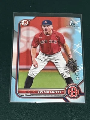 2022 Bowman Draft Cutter Coffey SKY BLUE /499 - Image 1 of 4