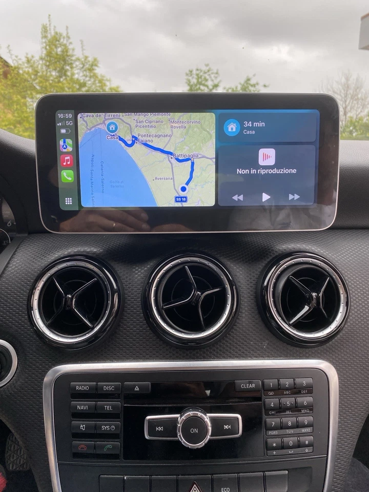CARPLAY Autoradio Android Auto Mercedes  Classe A W176 GLA X156 CLA C117  Navi - Immagine 1 di 4