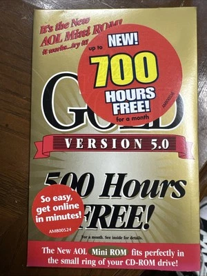 Vintage RARE AOL Gold Version 5.0 Mini Rom SEALED - Image 1 of 3