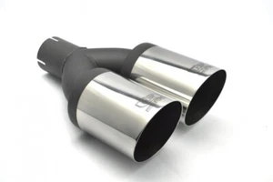 Cubierta de escape tubo de escape tubo de escape doble tubo de escape 2x 90mm para AUDI BMW FIAT HONDA KIA MAZDA - Imagen 1 de 2