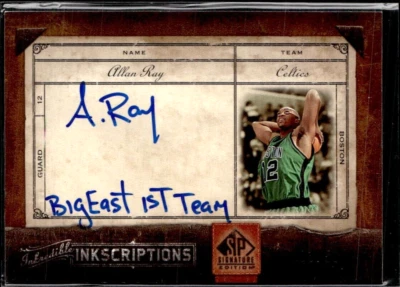 ALLAN RAY 2006 SP SIGNATURES INKSCRIPTIONS "BIG EAST" AUTO /50  !! 🔥🔥 CELTICS - Image 1 of 2