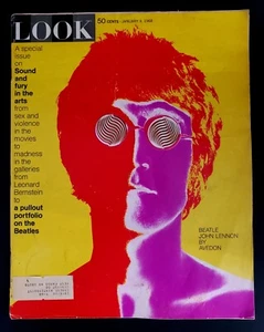 Vintage LOOK Magazin Januar 1968 LENNON Beatles - AVEDON Psychedelic Art EINLAGEN - Bild 1 von 17