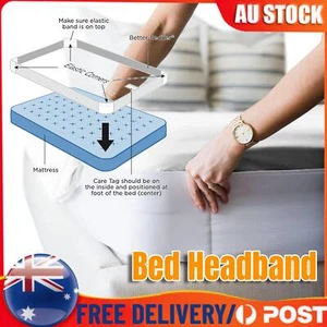 Bed Headband Fabric Shell of Cotton Polyester Spandex Fitted Bed Sheet Straps AU - Picture 1 of 16