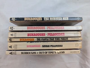 6 Vintage Edgar Rice Burroughs Paperback Book Lot Monster Men Pellucidar ++ - Picture 1 of 5