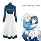 Costume cosplay anime Howl's Moving Castle Sophie personnage robe bleue Halloween
