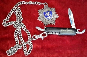Vintage 30” Woodbridge Robert Mondavi Chain and Knife with Lion Medallion - Picture 1 of 2