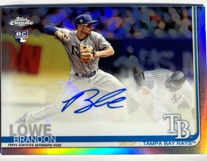 2019 Topps Chrome Brandon Lowe RC Certified Autographs #CUA-BL Tampa Bay