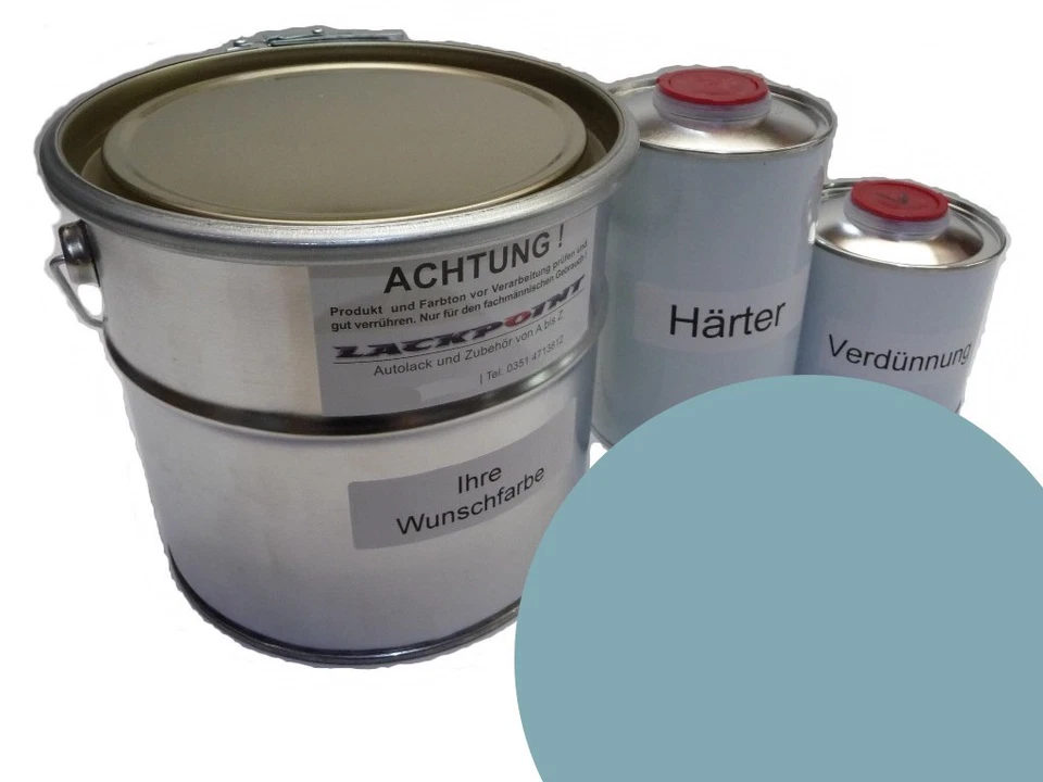 1 Liter Set 2K Autolack geeignet für VW L 54D Marinablau Oldtimer kein Klarlack - Bild 1 von 1