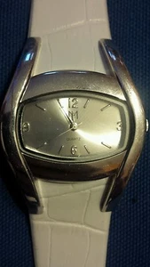 MC white faux leather ladies quartz watch - Picture 1 of 6