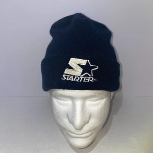 Starter Beanie Blue Cuffed Wool Blend - Picture 1 of 5