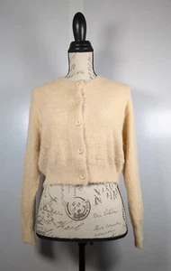 Levi’s Womens XS Fuzzy Crop Cardigan Sweater Long Sleeve - NWT $69.50 - Picture 1 of 12